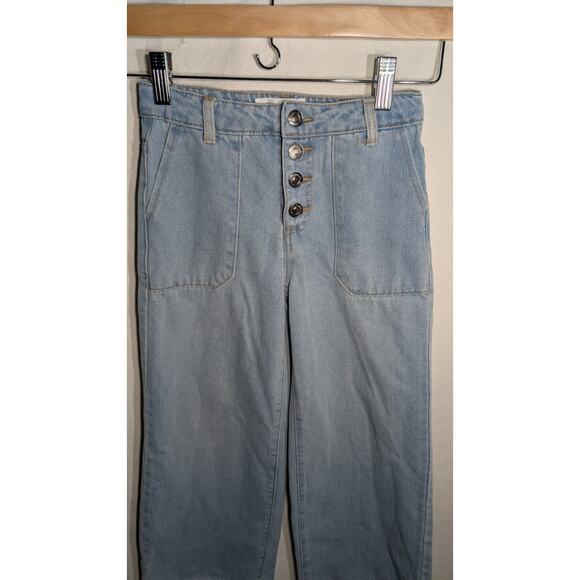 Jessica Simpson Girls Olivia Wide Leg Jeans Sz 7Adjustable waist Light Wash Y2K - Picture 2 of 8